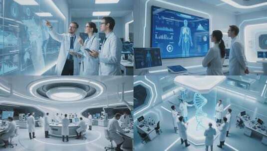 医生查看人体数据大屏高清在线视频素材下载