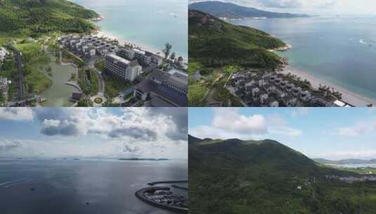 深圳桔钓沙海景海边度假环境 莱华度假酒店高清在线视频素材下载