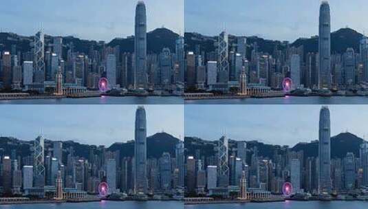 香港维多利亚港城市建筑景观高清在线视频素材下载