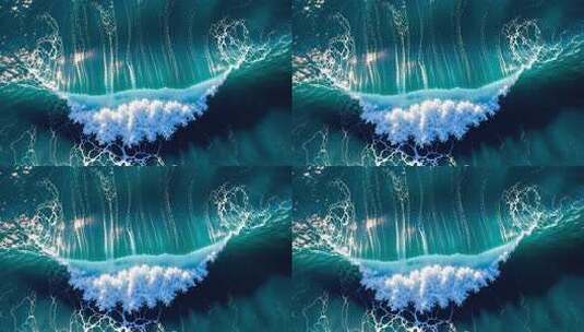 海浪泡沫粒子光效背景素材高清在线视频素材下载