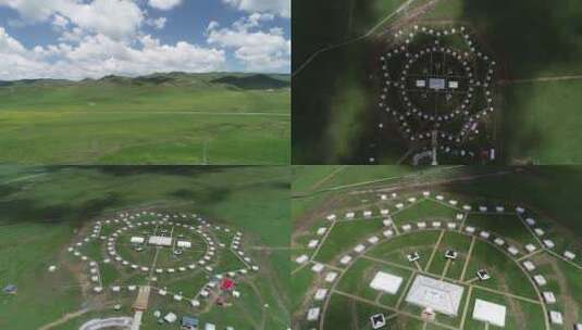 草原蒙古包航拍高清在线视频素材下载