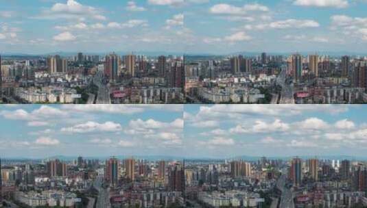 衡阳湘江大桥航拍延时摄影高清在线视频素材下载