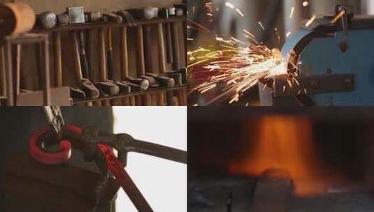 原创 铁匠打铁锻造 实拍视频高清在线视频素材下载