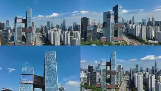 4K航拍深圳腾讯滨海大厦高清在线视频素材下载