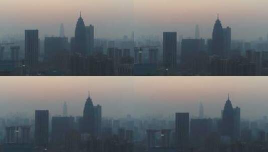 武汉航拍城市楼宇航拍大楼709高清在线视频素材下载