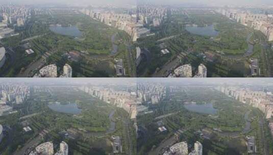 上海世纪公园全景4K航拍高清在线视频素材下载