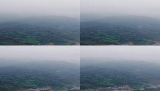 大自然清晨山间云雾缭绕竖屏航拍高清在线视频素材下载