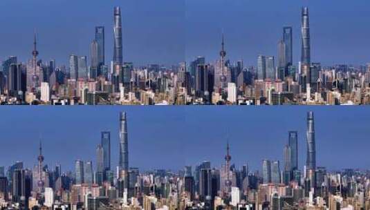 上海城市中心环绕航拍高清在线视频素材下载