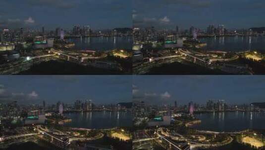 欢乐港湾前海夜景高清在线视频素材下载