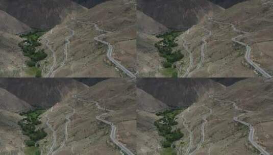西藏G318川藏公路怒江七十二拐高清在线视频素材下载