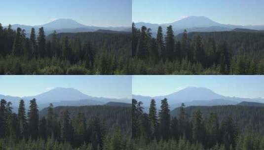 镜头拉近拍摄山林高清在线视频素材下载