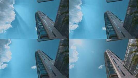 城市高楼林立的云南昆明西山区高新科技广场高清在线视频素材下载