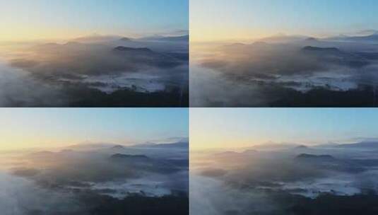 日出时的腾冲火山群高清在线视频素材下载
