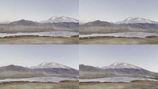 新疆喀什白沙湖公路穿越拍摄高清在线视频素材下载