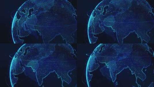4K科技光线穿梭地球分布高清在线视频素材下载