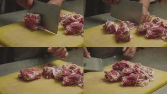 烹饪红烧羊肉高清在线视频素材下载