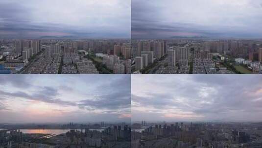 杭州上城区钱塘江4K航拍素材高清在线视频素材下载