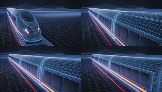 轨道列车交通运输概念3D渲染高清在线视频素材下载