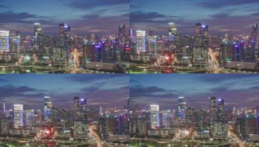 深圳科技园夜景航拍高清在线视频素材下载