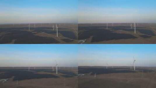 大西北风力发电光伏电板高清在线视频素材下载