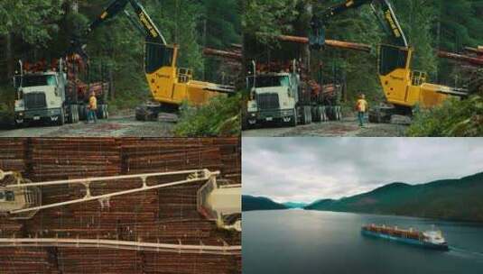 木材运输高清在线视频素材下载