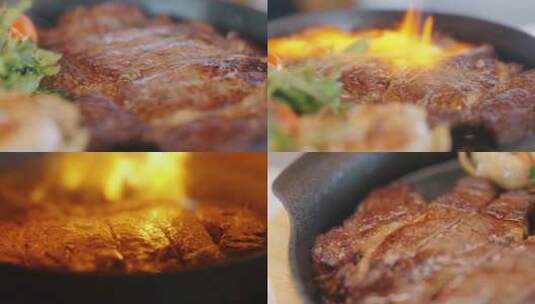 煎牛排烤牛排高清在线视频素材下载