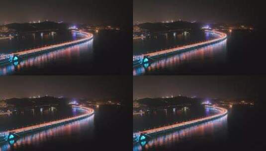 跨海大桥 大连 夜景高清在线视频素材下载