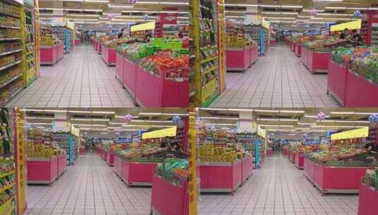 4K  超级市场内景高清在线视频素材下载