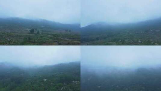 雨雾缭绕的山脉 山间雨雾茫茫高清在线视频素材下载
