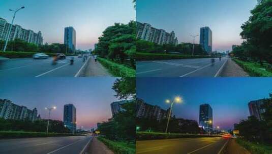 【4K超清】惠州赛格假日广场日转夜大范围高清在线视频素材下载