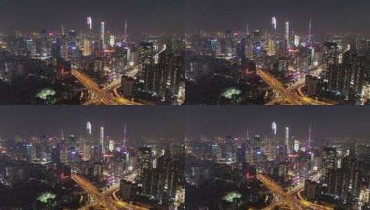 广州珠江新城夜景-01高清在线视频素材下载