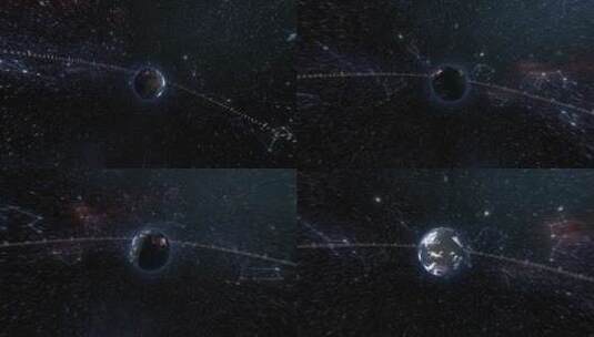 地球与星座高清在线视频素材下载