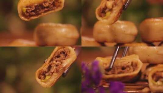 北京小吃门钉肉饼 (6)高清在线视频素材下载