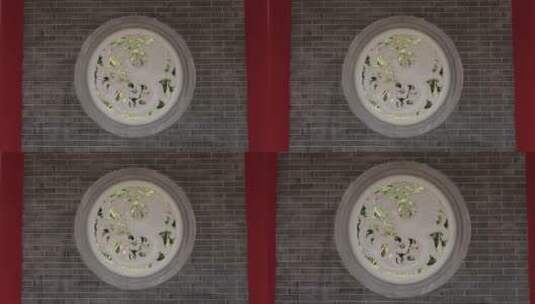 广东佛山篷简水乡民宅上的窗雕高清在线视频素材下载