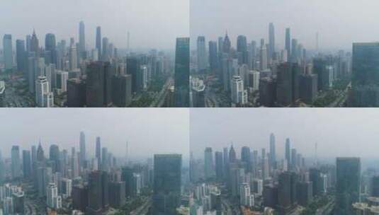 航拍广州城市天际线高清在线视频素材下载