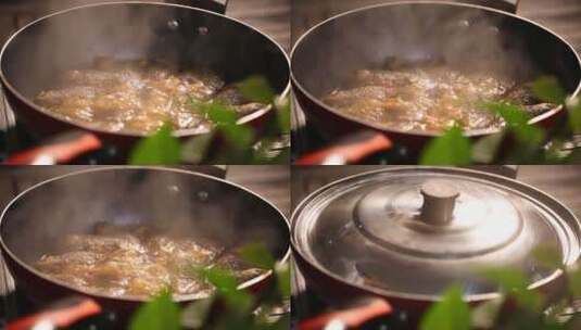 鱼汤炖鱼红烧鱼高清在线视频素材下载