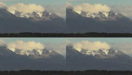 山峰之间的云团高清在线视频素材下载