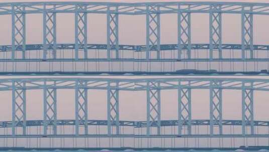 竖屏大桥特写高铁车流交通路网建设建筑高清在线视频素材下载