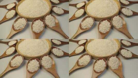 大米五谷杂粮优质糯米高清在线视频素材下载