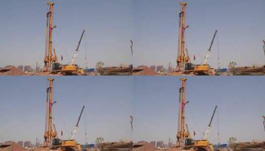 大型旋挖钻机4高清在线视频素材下载