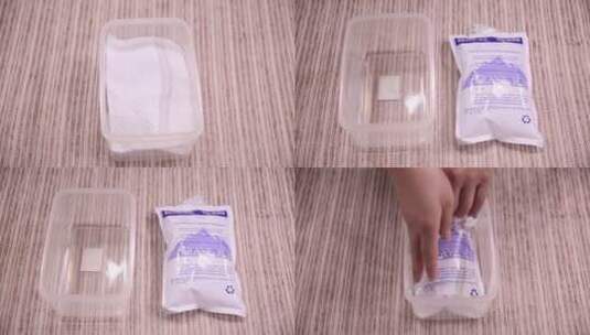 【镜头合集】冰袋一次性餐盒高清在线视频素材下载