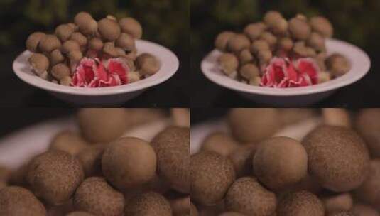 【镜头合集】海鲜菇蟹味菇蘑菇高清在线视频素材下载