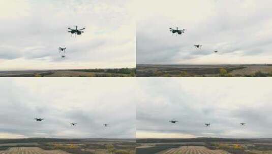 无人机在天空中飞行高清在线视频素材下载