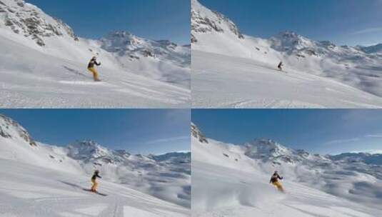 滑雪视频高清在线视频素材下载