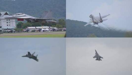 稳定：兰卡威航展马来西亚苏-30MKM飞行表演高清在线视频素材下载