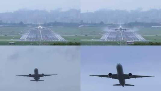 深圳宝安机场起飞的中国国航航空飞机高清在线视频素材下载