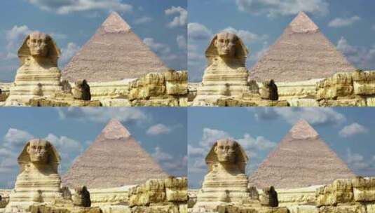 埃及开罗吉萨谷地大金字塔高清在线视频素材下载