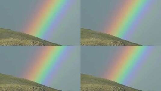 彩虹延时天空中的彩虹高清在线视频素材下载