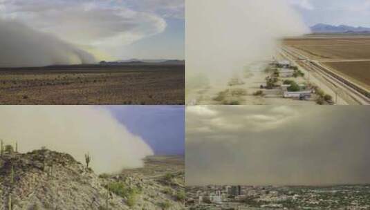 沙尘暴灾害天气干燥沙漠震撼高清在线视频素材下载