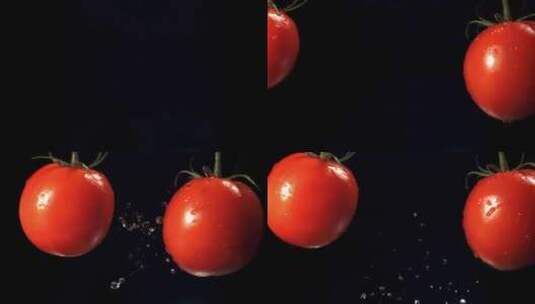 番茄 西红柿碰撞高清在线视频素材下载